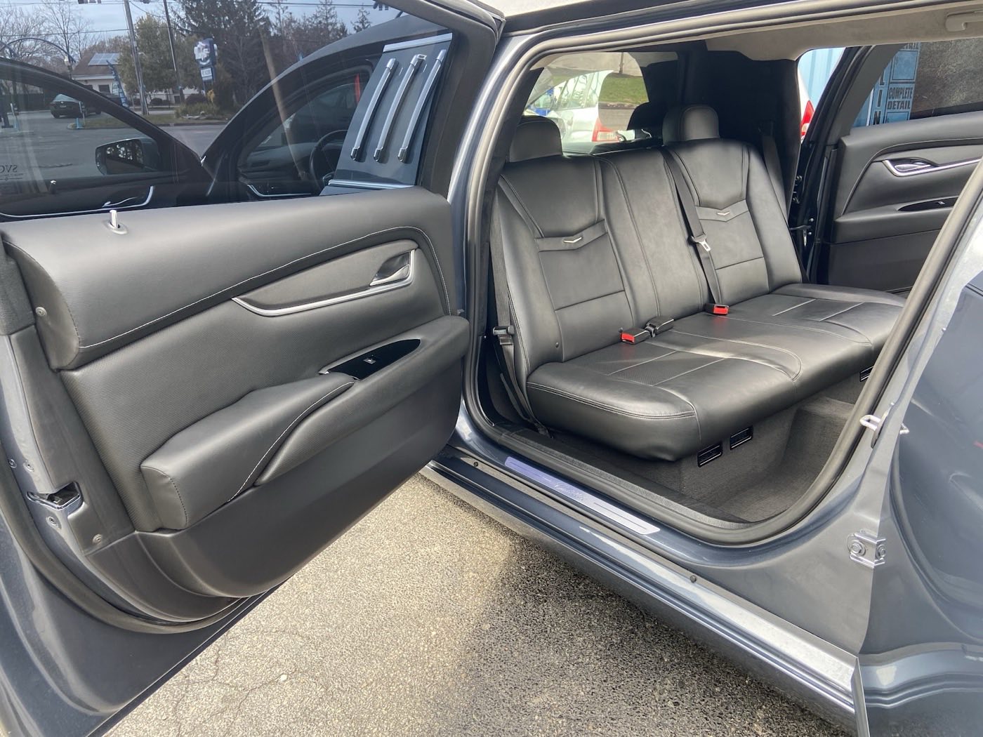 Rear leather seats after an interior detail