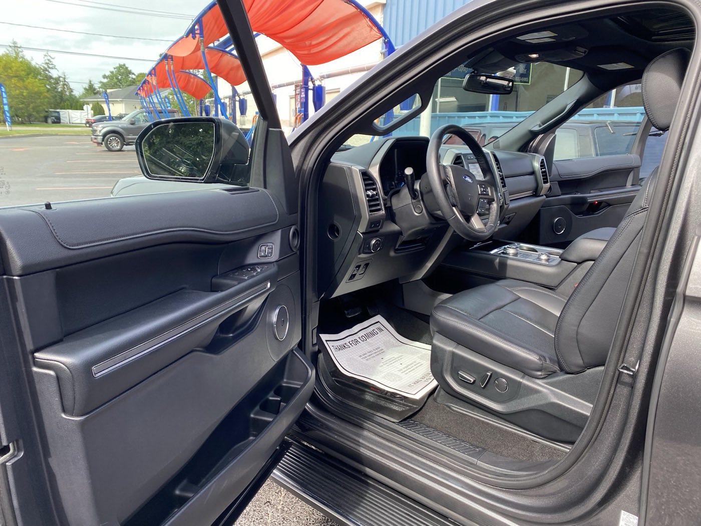 Truck front seats and dash after an interior detail